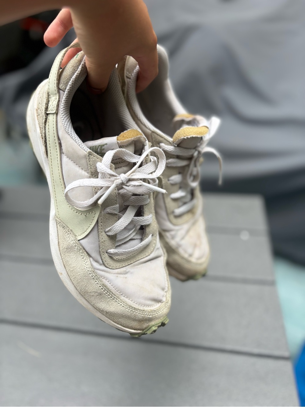 Nike Casual White and Light Green Sneakers